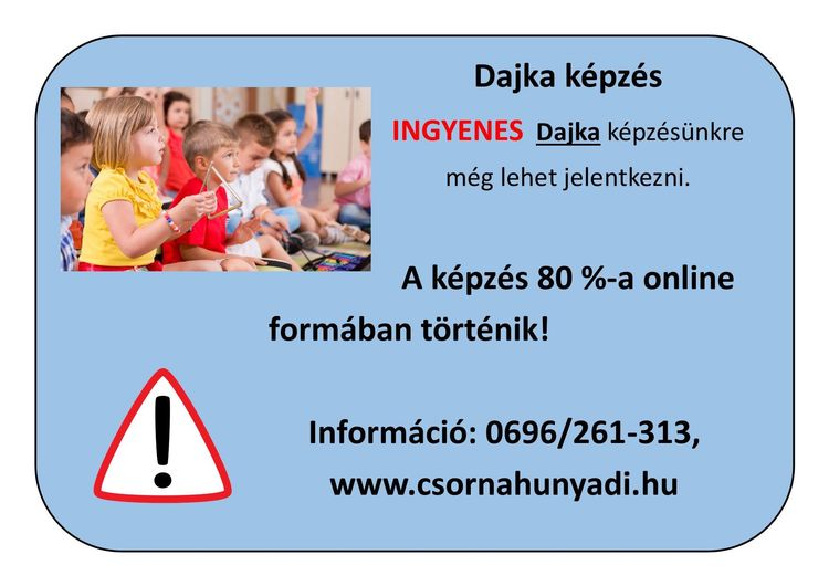 INGYENES Dajka képzés a Hunyadiban!!!