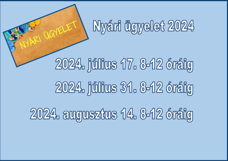 Nyári ügyelet