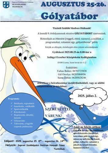 Gólyatábor 2025