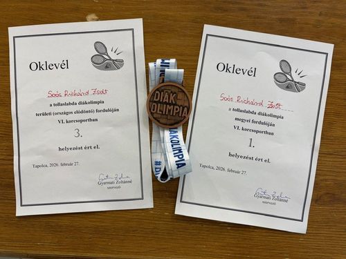 Diákolimpia országos döntőjébe jutott Soós Richárd 🏸
